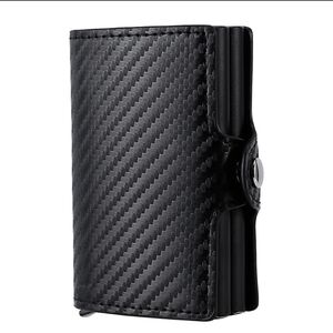 New Minimalist Carbon Fiber Anti RFID Credit Card Holders Unisex